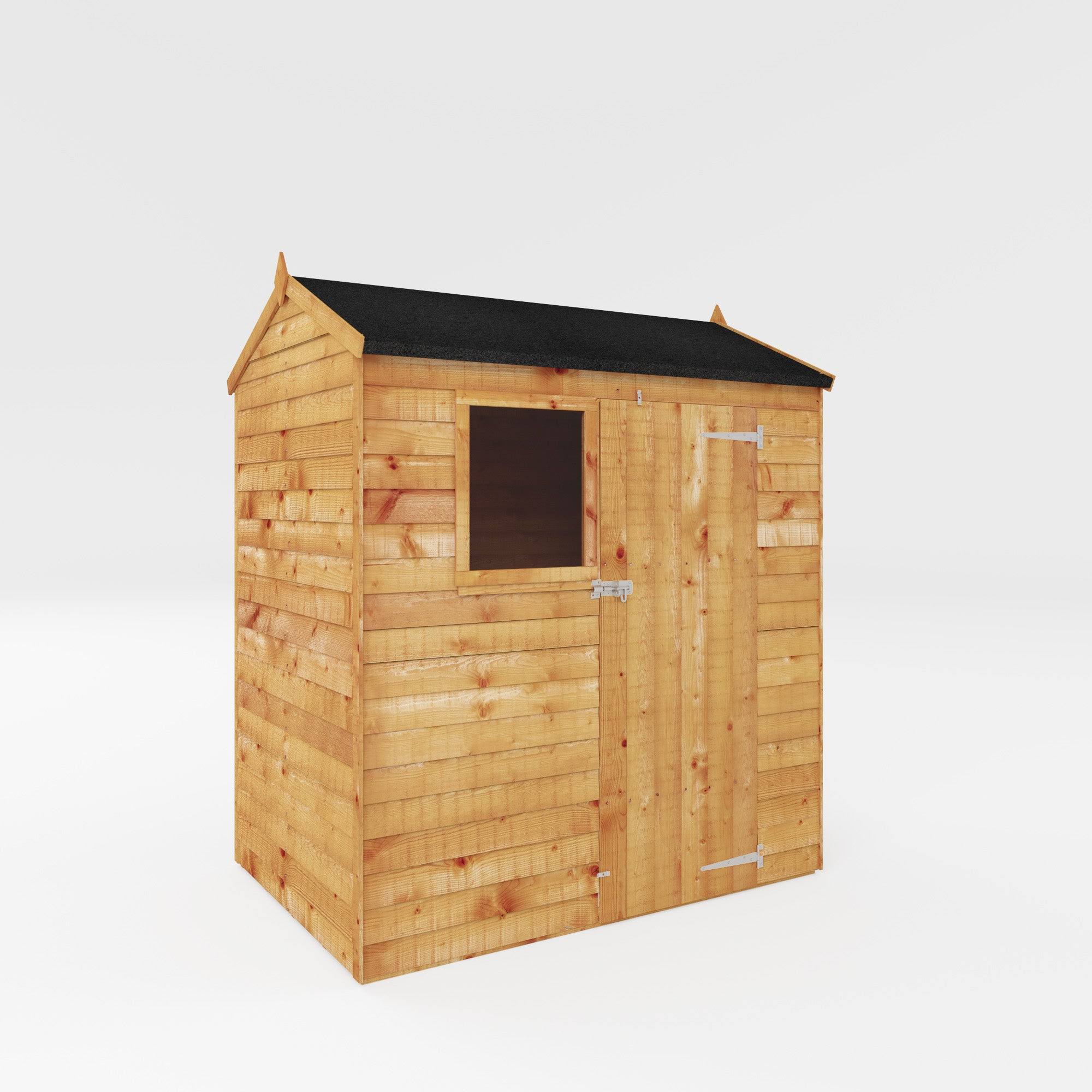 Mercia 6 x 4 Ft Overlap Reverse Apex Shed