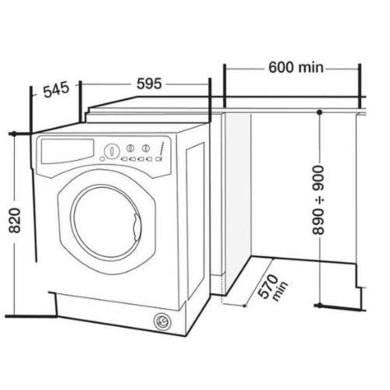 Indesit Integrated 7kg Washing Machine - White