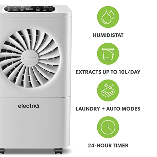 electriQ 10L Dehumidifier, combats damp