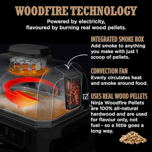 Ninja OG850UK Woodfire Pro XL Electric BBQ Grill & Smoker