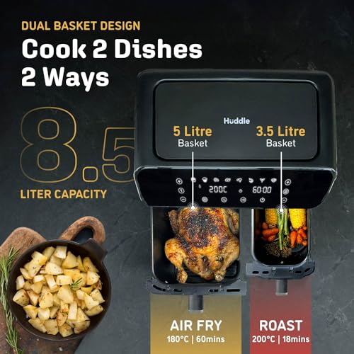 Huddle 8.5L Premium Dual Basket Air Fryer