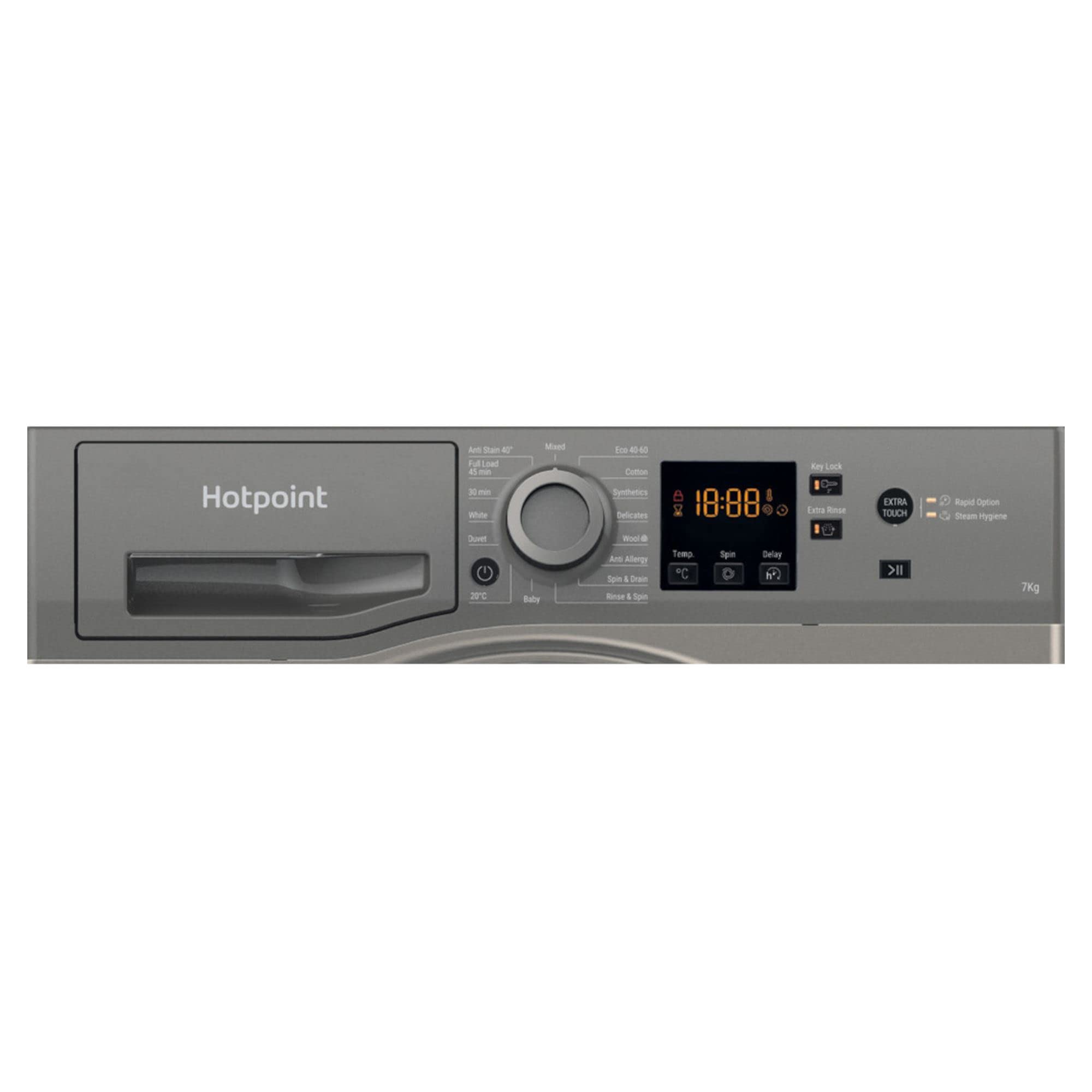 Hotpoint NSWR 743U GK UK N 7 kg 1400 Spin - Graphite