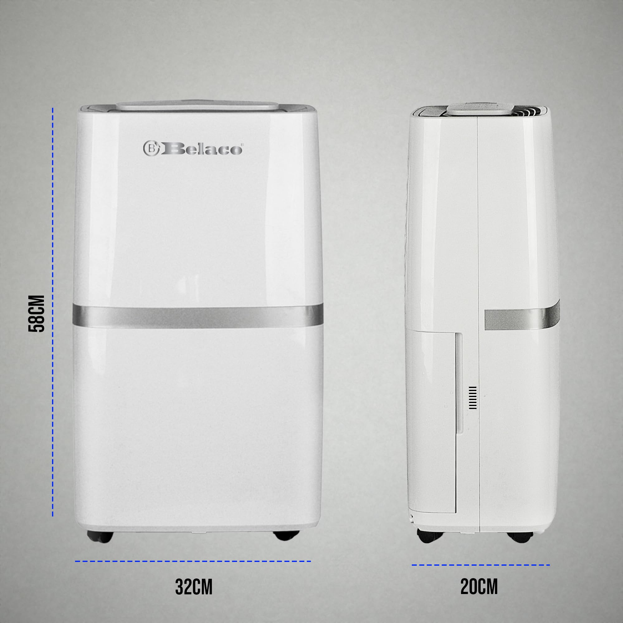 Belaco 20L/Day Dehumidifier, Portable Dehumidifiers for Home