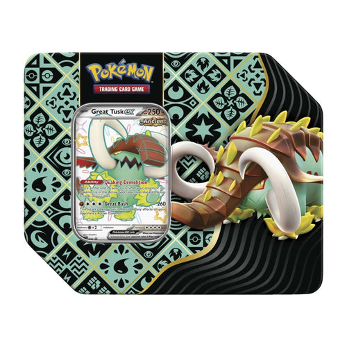 Pokémon TCG: Paldean Fates ex Tin [Great Tusk ex]