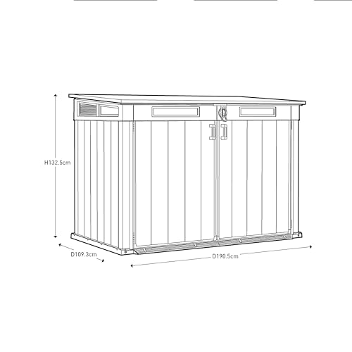 Keter Grande Store Outdoor Double Door Garden Furniture Storage Shed