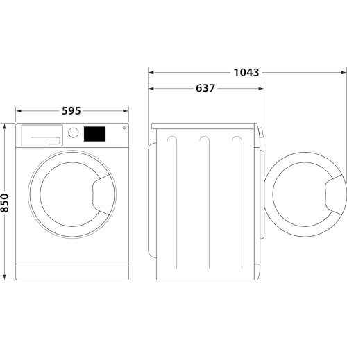Hotpoint NSWR 945C GK UK N 9 kg 1400 Spin Washing Machine - Graphite