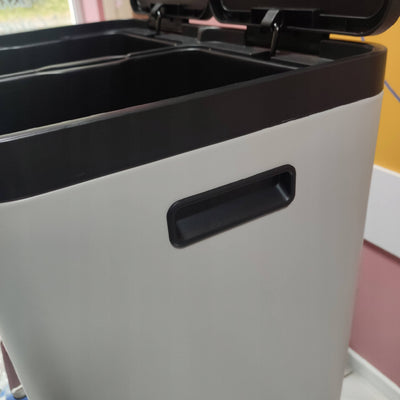 John Lewis 2 Section Recycling Bin, With Handles, 40L