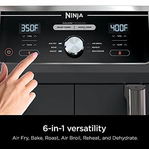 Ninja Foodi 10 Quart 6-in-1 DualZone XL 2-Basket Air Fryer DZ401