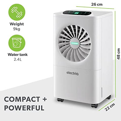 electriQ 10L Dehumidifier, combats damp