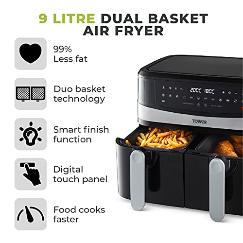 Tower Vortx 9L Duo Basket Air Fryer