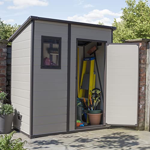 Keter Manor Outdoor Pent Single Door Garden Storage Shed