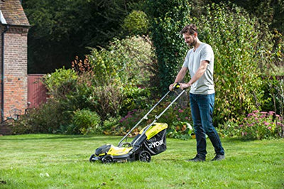 Ryobi 18V One+ Cordless 33cm Lawnmower & 23cm Grass Trimmer (1 x 5.0Ah)