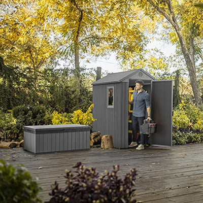 Keter Darwin Outdoor Apex Single Door Garden Storage Shed