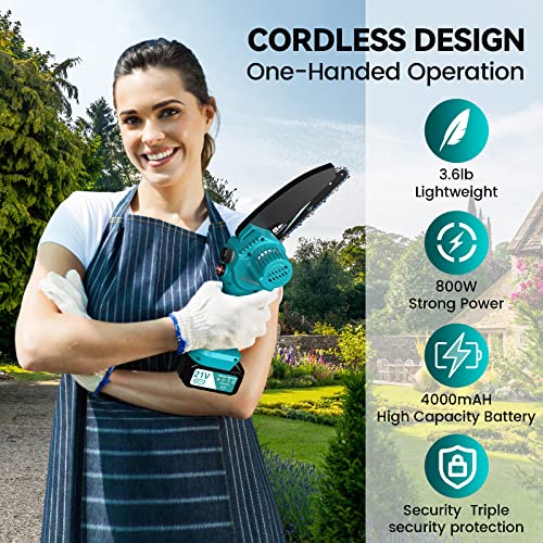 Seesii  Mini Chainsaw Cordless 6 inch,CH600+