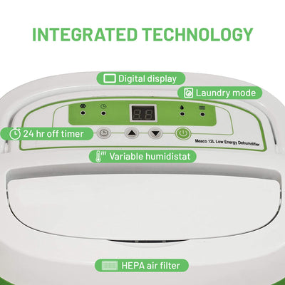 Meaco 12L Low Energy Dehumidifier and Air Purifier