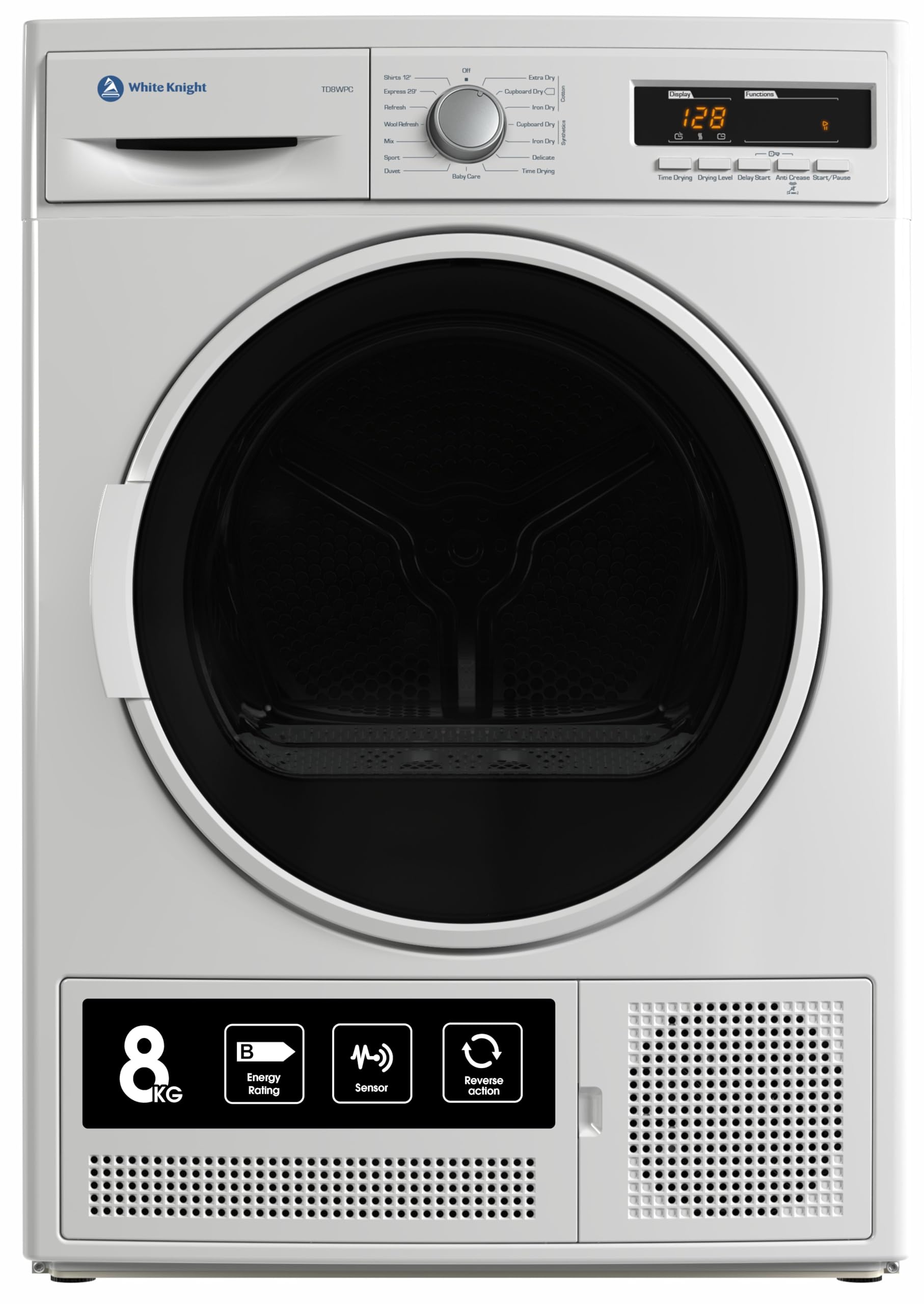 White Knight Condenser Sensor Tumble Dryer 8kg