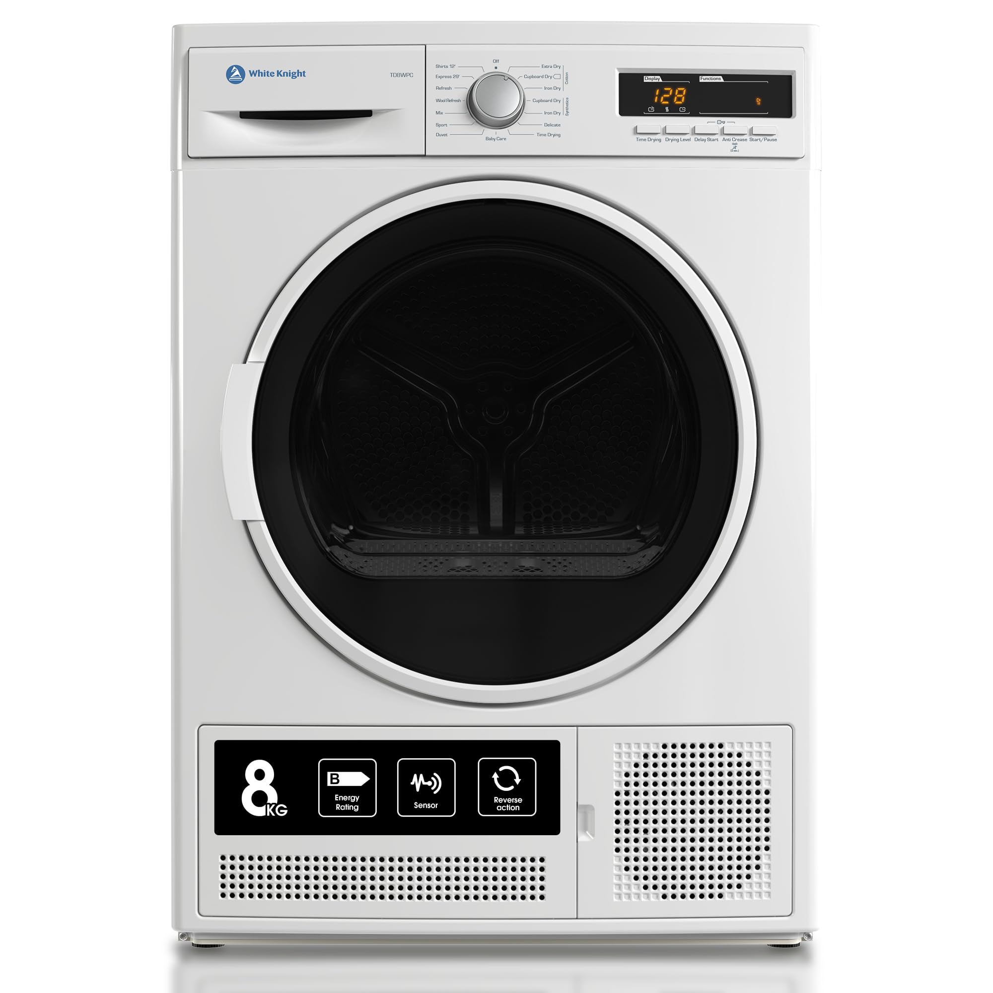 White Knight Condenser Sensor Tumble Dryer 8kg