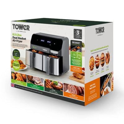 Tower Vortx 5.2L and 3.3L Eco Dual Drawer Air Fryer