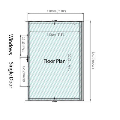 Mercia 6 x 4 Ft Overlap Reverse Apex Shed