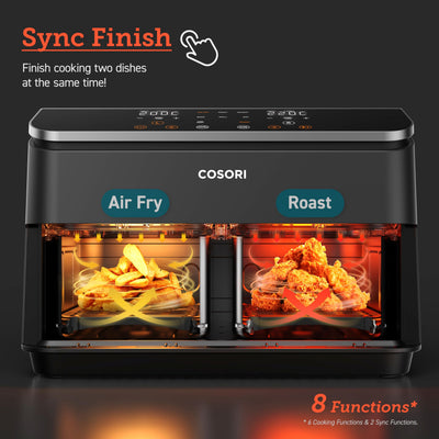 COSORI Dual Zone Air Fryer, 8.5L XL Capacity