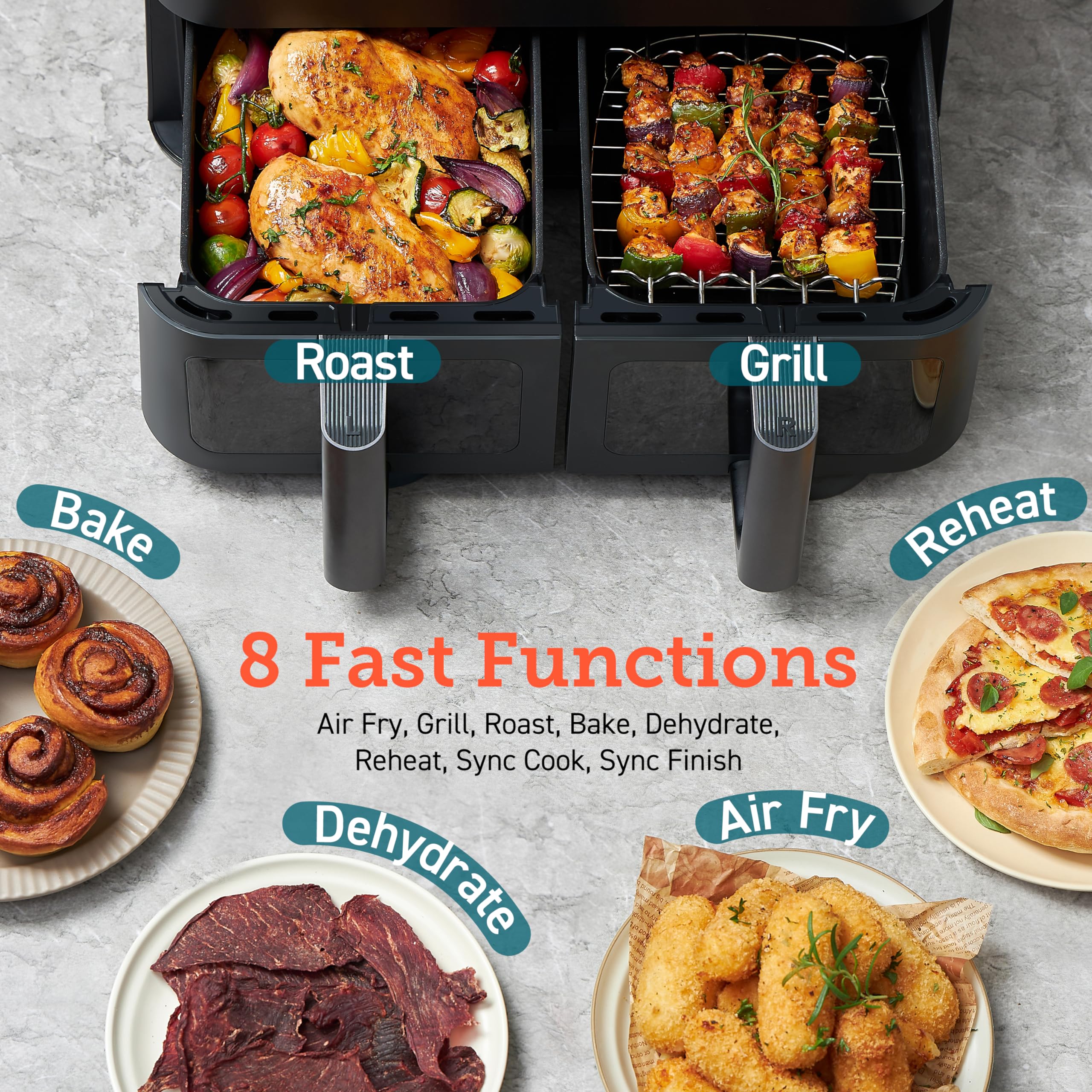 COSORI Dual Zone Air Fryer, 8.5L XL Capacity