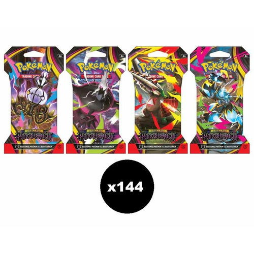 Pokémon TCG: Mega Evolution Pitch Black 144ct Sleeved Booster Case (ME05)