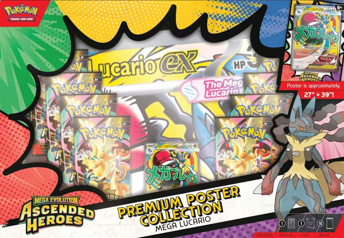 Pokémon TCG: Mega Evolution Ascended Heroes Premium Poster Collection (Random)