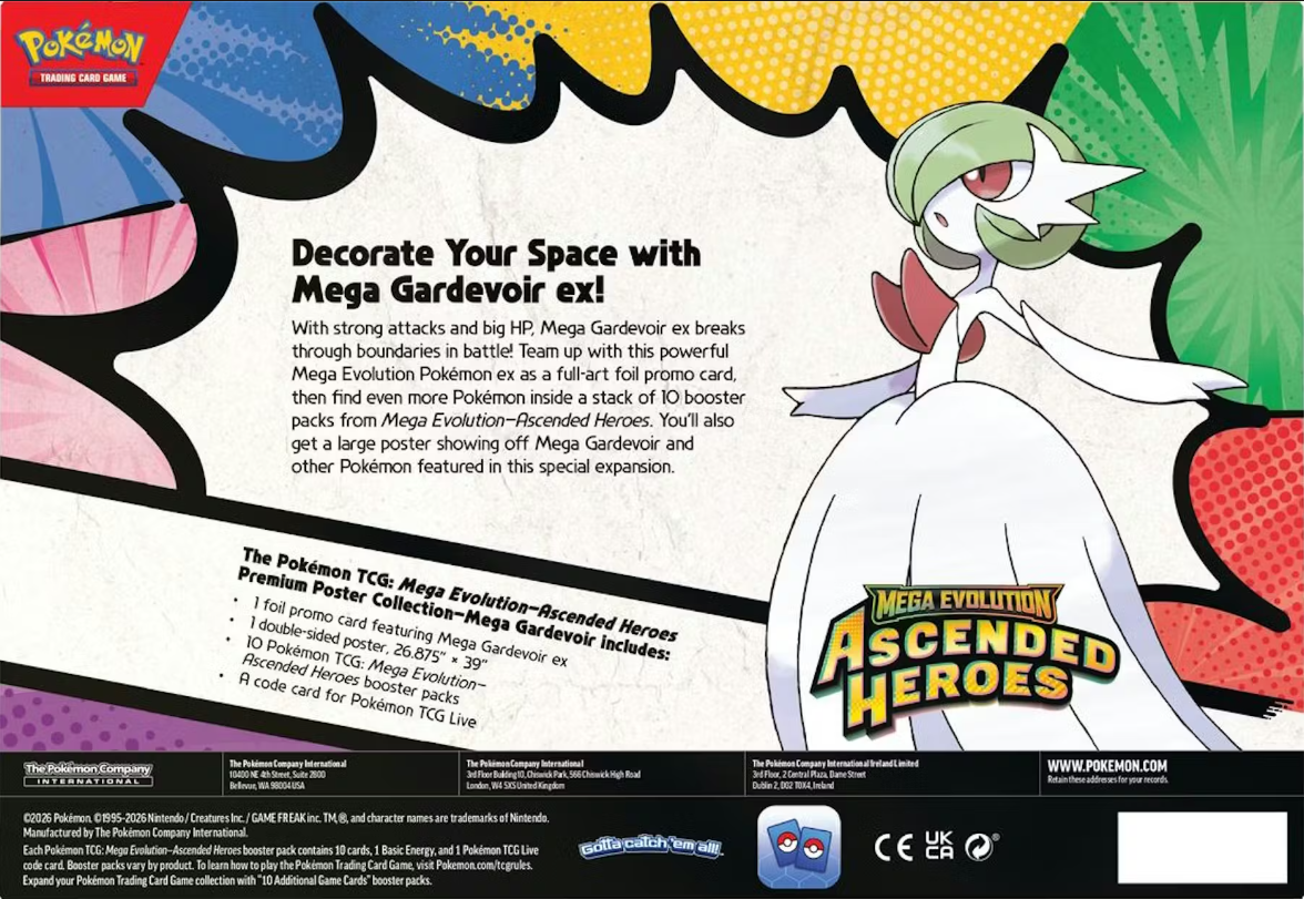 Pokémon TCG: Mega Evolution Ascended Heroes Premium Poster Collection (Random)